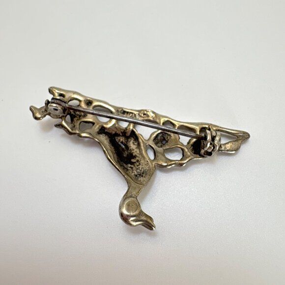 VTG Sterling Silver 925 Duck and Ducklings Brooch Pin Size 1.75" Length - Picture 5 of 10